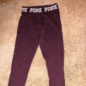 Pink (Victoria secret) fleece leggings